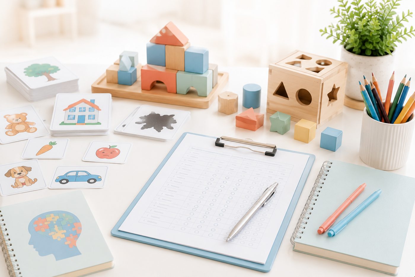 Material e instrumentos usados en una evaluación clínica